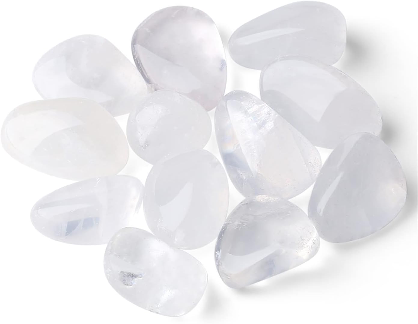 Clear Quartz Tumbled Polished Natural Healing Crystals Stones Bulk Stones Crystal for Energy Reiki Tumbling Cabbing Balancing Decoration Gemstones Crystal Healing Meditation Therapy Gift 100g