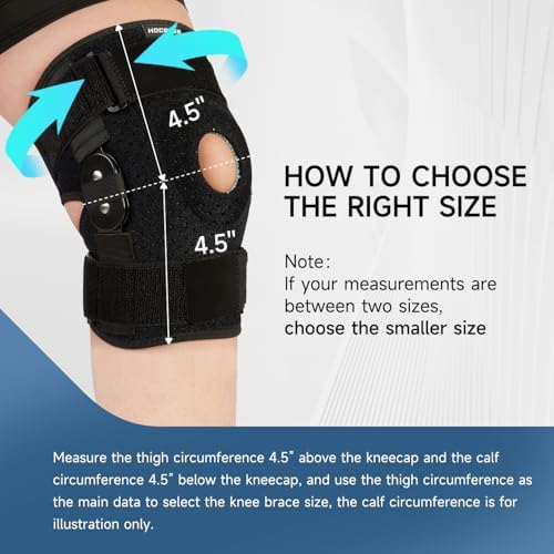 Professional Adjustable Knee Brace,Stable Support of The Decompression Knee, Effective Relief of ACL, Arthritis, Meniscus Tear, Adjustable Compression Band, Suitable for Men and Women(S-L)