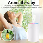 400ml Small Diffuser - Small Oil Diffuser for Desk, Portable Mini Humidifier Aromatherapy Diffusers with 2 Spray Modes, Waterless Auto-Off Essential Oil Diffusers with 7-Color Night Light for Bedroom