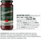 Bionaturae Organic Wild Berry Fruit Spread - Jelly Organic, Non-GMO, USDA Certified, No Sugar Added, No Preservatives, Organic Fruit Jam, Jam Organic, Made in Italy - 9 Oz