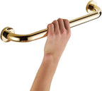 Leyden Brass Shower Grab Bar，Gold Support Bar Bathroom Hand Safety Handrail for Elderly Wall Senior Rail Handle for Tub, Toilet 12 Inch