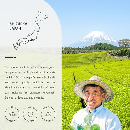 Senbird Premium Hojicha - Japanese Roasted Green Tea - From Shizuoka, Japan - Loose Tea In Airtight Tea Tin (1.76oz/50g)