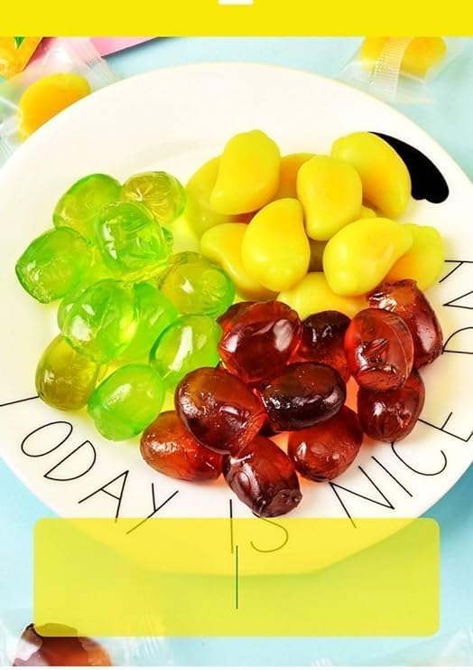 Peel fudge 8 kinds of fruit candy，Mango Peelable Candy，Lychee White peach candy,50% juice content,Chinese snack gifts,Healthy Desserts，Peeling Gummy Candy (4 Flavor Mix and Match,4 packs(150g))