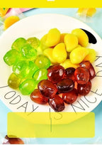 Peel fudge 8 kinds of fruit candy，Mango Peelable Candy，Lychee White peach candy,50% juice content,Chinese snack gifts,Healthy Desserts，Peeling Gummy Candy (4 Flavor Mix and Match,4 packs(150g))