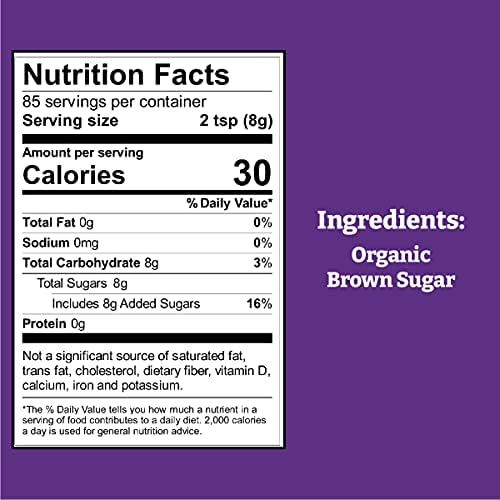 Wholesome Fair Trade Organic Dark Brown Sugar, 24oz, 6-Pack