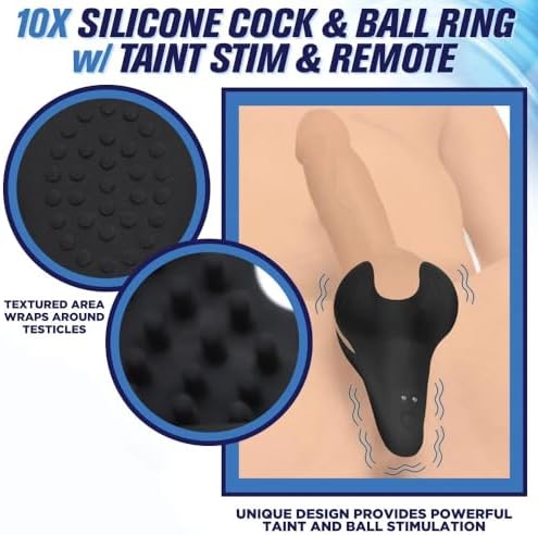 Male Masturbators Vibrating Cock Ring Balls Massager Sex Toy for Men Penis Testicle Stimulator with Remote Dick Vibrator 10 Vibrations Man Vibe Sextoys