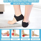 Thicker Heel Cushion Cups for Heel Pain Relief, Plantar Fasciitis & Heel Spur Support, Inserts for Pressure Sores