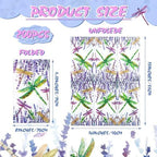 200 Pcs Dragonfly Napkins 2 Ply Summer Purple Flower Dragonfly Disposable Guest Towels for Bathroom Decorative Floral Paper Hand Towels for Dinner Holiday Party Supplies Wildflower Party Decorations