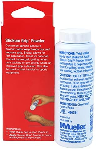 Mueller Stickum Grip Powder 1.25 oz Shaker - Fast & Easy Application! #490751