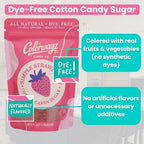 Colorwayz Dye-Free Cotton Candy Sugar – All Natural Floss Sugar for Cotton Candy Machines – Variety 3-Pack Strawberry, Blueberry & Watermelon – No Artificial Colors – 8oz Resealable Bags