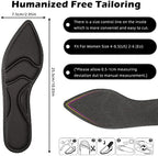 4 Pairs High Heel Insoles Breathable Shoe Pads 10.03 Inch Boot Inserts Foot Cushion Comfort Sponge Insert for Women Foot Pain, Arch Pain, Heel Sore, Loose Shoes(Classic Four Colors)