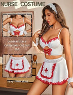 Avidlove Sexy Lingerie for Women Cosplay Lingerie Set Contrast Lace Costume Set(5pack)