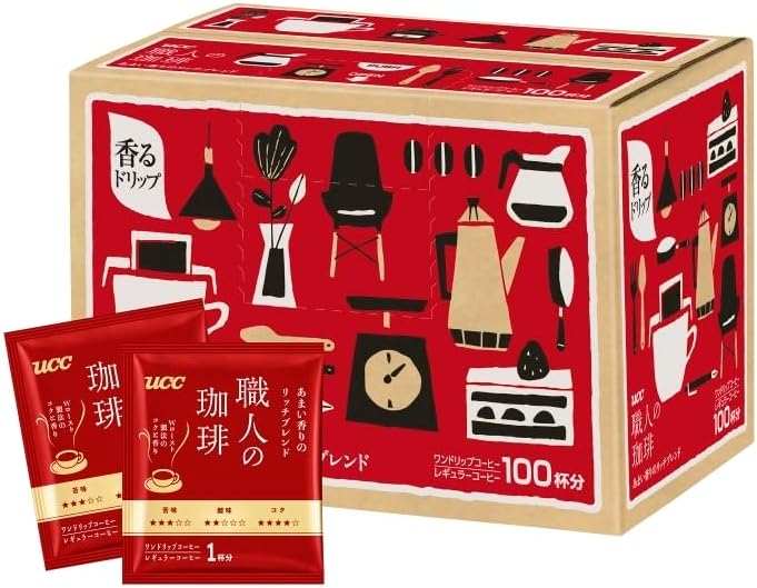 UCC Artisan Drip Coffee Sweet aroma scent Blend 100 Packs Premium Japanese Brew Fresh Flavor - Tokyo Sakura Mall