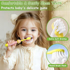 Kids Toothbrushes 4 Pack, Extra Soft Toddler Toothbrush 1-12 Years, Cute Mushroom Baby Toothbrush Multicolor Infant Training Tooth Brush Complete Tooth and Gum Care, Easy to Grip