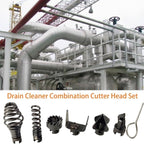 7Pcs Drain Cleaner Combination Cutter Head Set,16mm Manganese Steel Pipeline Dredging Machine Cutting Head for K400 Pipeline Dredging Machine, Pipe Cleaners, Drain Snake Drill Attachment