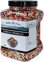 Rainbow sprinkles by Medley Hills farm in Reusable Container 2.2 Lbs. - Great bulk rainbow sprinkles for cake decorating,cookie decorating - brownies and ice cream toppings