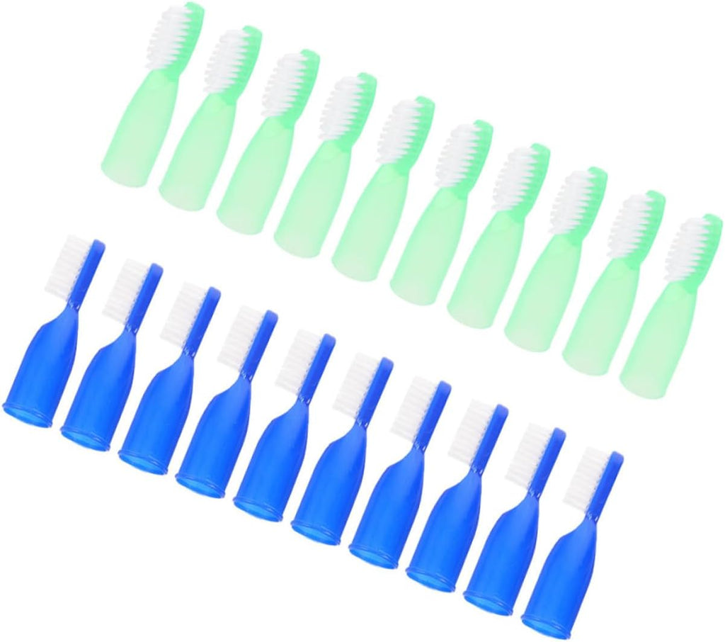 MERRYHAPY 20pcs Mini Toothbrushes for Prison Use Extra Soft Prison Toothbrushes Finger Sleeve Portable