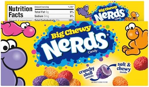 Nerds Big Chewy Candy, 4.25 Ounce Movie Theater Candy Boxes (Pack of 12)