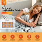 USB Electric Heated Shawl,Portable Cordless Heated Throw Blanket,3 Heat Settings,Heated Shawl Poncho Wrap Blanket with Zipper,for Outdoor,Car,Travel,Camping,Machine Washable(Battery Not Included)