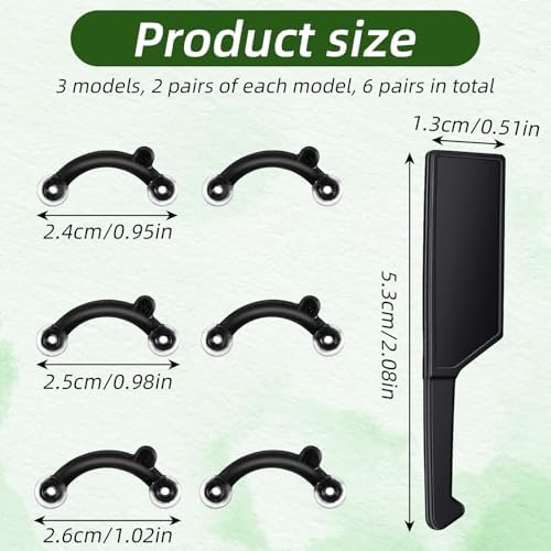 6Pairs Nose Lifter, Nose Shaper, Noses Up Lifting Shaping Clip, Noses Job Insert for Rhinoplasty Shaping, No Pain Invisible Shaper Tool Straightening Beauty Kit Women Men (Black)