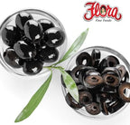 Greek Kalamata Olives Sliced - Flora Foods Imported - 19.6 OZ Glass Jar - Premium Quality