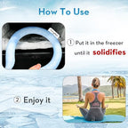 2PCS Neck Cooling Tube with Insulated Bag, Reusable Ice Ring Coolers Wearable Body Cooling Products, Neck Coolers for HotWeather