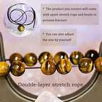 DAZCOLO 8mm Natural Gemstone Stretch Bracelet, Handmade Unisex Crystal Bracelets for Meditation, Yoga, Spiritual Healing & Positive Energy