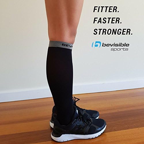 BeVisible Sports Ultimate Compression Socks 20-30mmHg For Men & Women 1 Pair
