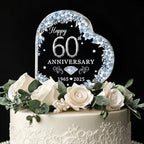 60th Wedding Anniversary Acrylic Cake Topper, 60 th Anniversary Decorations, 60 Wedding Topper, 60 Years Of Married Gifts (60th Anniversary 2026)