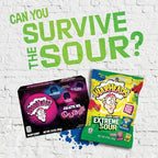 Warheads Extreme Sour Hard Candy, Assorted Flavors 2 OZ Bag | Warheads Galactic Mix Cubes Chewy Candy, 3.5 Ounce Bag