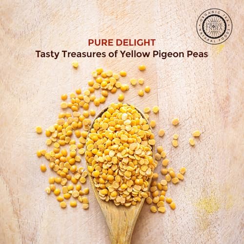 Pride Of India - Indian Split Yellow Pigeon Peas - Protein & Fiber Rich Toor (Arahar) Dal, 1.5 Pound Jar