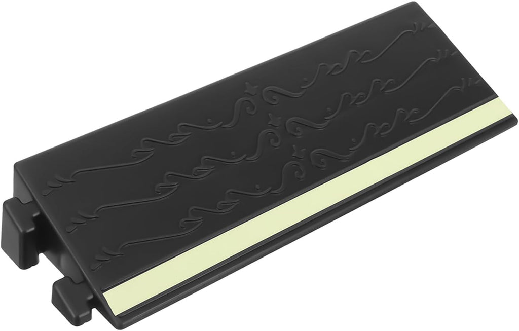 Glow-in-The-Dark Vacuum Climbing Pad and Threshold Ramp 30x4 Inch Plastic Door Ramp for Indoor Steps Wheelchair Curb for Home Use Non-Slip Nighttime Safety Aid