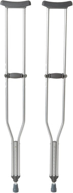 McKesson Aluminum Adjustable Underarm Crutches for Tall Adults, Max 350 lbs, 1 Pair