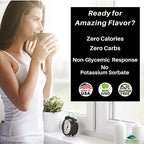Pure Mountain Botanicals Organic Liquid Stevia Sweetener – Alcohol Free and Kosher Sweet Sugar Substitute Stevia Drops - 2oz Glass Bottle