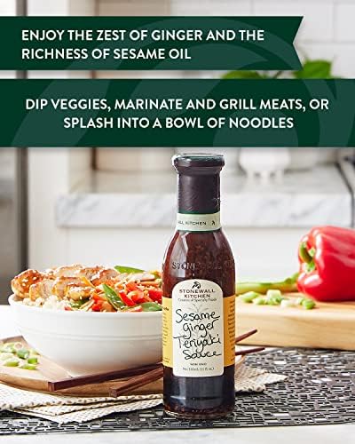 Stonewall Kitchen Sesame Ginger Teriyaki Sauce, 11 Ounces (Pack of 2)