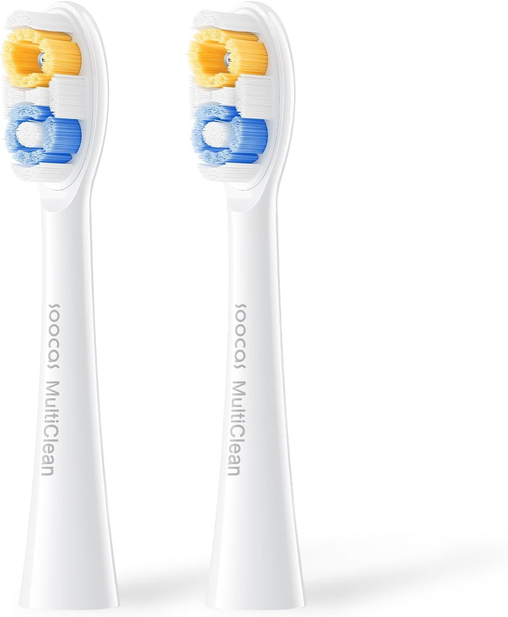 Soocas Multiclean Classic Clean Electric Toothbrush Replacement Heads, Compatible with Both NEOS II and NEOS II Ultra, 2 Brush Heads, Pearl White