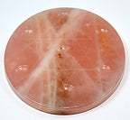 HQRP 4" Natural Rose Quartz Egg/Sphere Crystal Mineral Stand Polished Pink Gemstone Plate w/Star of David Decoration