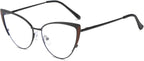 LJCZKA Blue Light Blocking Glasses for Women Cat Eye Computer Eyeglasses Anti Eyestrain Anti Glare Cateye Clear Frame