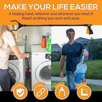 EZPIK Classic 32” Folding Grabber Reacher Tool with Dual Magnets, Heavy Duty Trash Picker Upper Grabber for Seniors & Disabled Users, Aluminum Pickup Tool for Everyday Reaching Aids (Black)