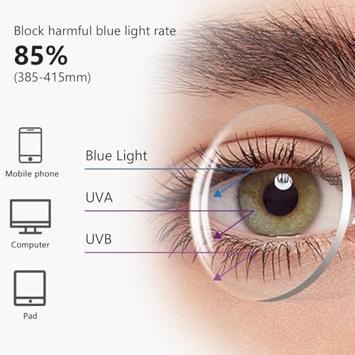 Eyekepper Blue light Block Reading Glasses Women Metalless Screwless Spring Hinges 6 Pack ladies computer Readers