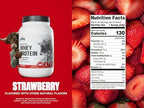 Levels Grass Fed Whey Protein Powder, No Artificials, 24G of Protein, Strawberry, 2LB
