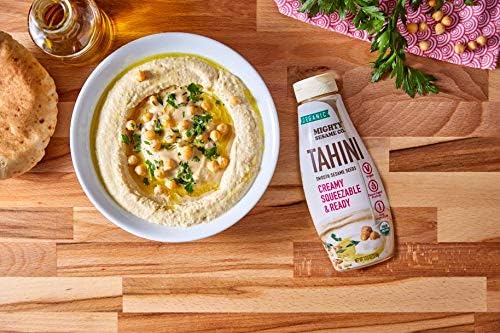 Mighty Sesame Co. Organic Tahini, Squeezable Creamy & Ready Tahini Paste, 10.9oz | Gluten Free, Vegan, Non GMO, Keto Friendly, Plant Based Protein, Kosher
