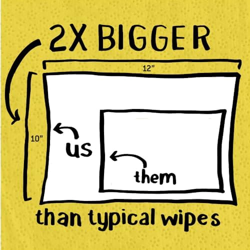 Tub O Towels TW90 Heavy-Duty 10" x 12" Size Multi-Surface Cleaning Wipes, 90 Count Per Canister 5 Pack