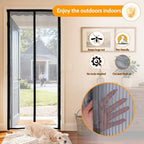 Magnetic Screen Door mesh, Door Screen Magnetic Closure Curtain, Heavy Duty, Works with Front, Sliding Doors, Keep Open Feature 36inch*82inch
