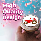 30 x Edible Cupcake Toppers Themed of Tractor Collection of Edible Cake Decorations | Uncut Edible on Wafer Sheet