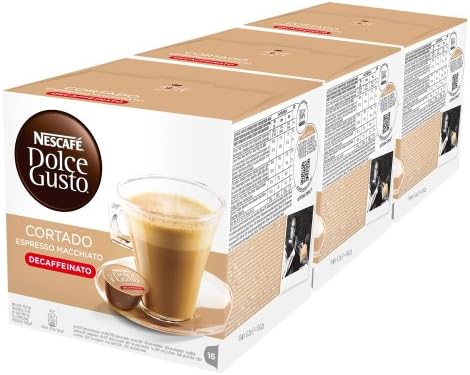 Nescafé Dolce Gusto Espresso Cortado Decaff, Pack of 3, 3 x 16 Capsules