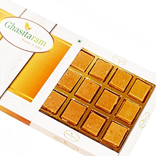 Ghasitaram Gifts Indian Sweets - Diwali Gifts Sweets - Roasted Mawa Barfi in White Box