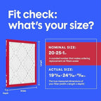 Filtrete 20x25x1 Air Filter, MERV 11, MPR 1000, Allergens & Pet Dander, 3-Month AC and Furnace Filters, Cleaner Air, Reliable Airflow, 6 HVAC Filters (Actual Size 19.68 x 24.68 x 0.81 in)