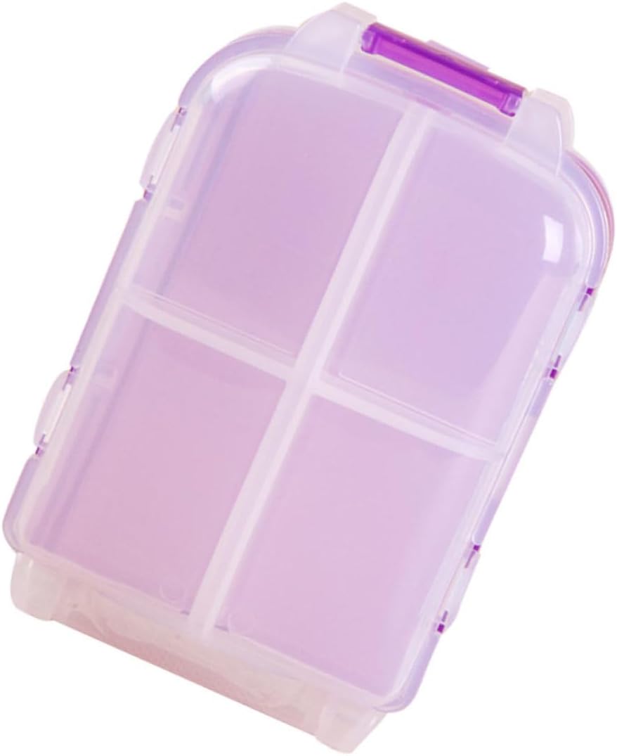 1pc Compact Three-Layer Pill Organizer Case Portable 4.32X2.59X1.41inch Plastic Medicine Storage for Travel Scratch-Resistant Design Lightweight Health Management Purple