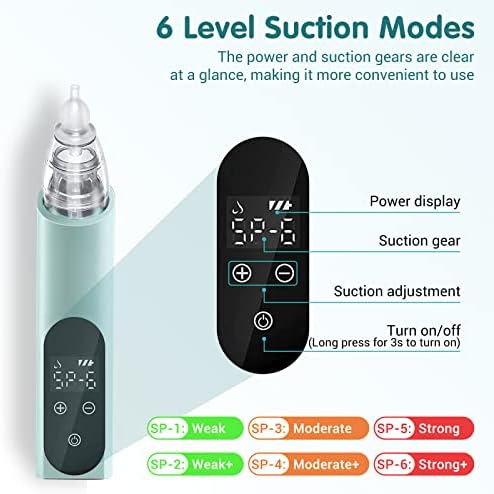 Ear Vacuum Wax Removal Tool with with Carrying Case, 6 Levels Electric Strong Suction Ear Wax Remover, USB Charge Ear Wax Vacuum Cleaner, Ear Wax Suction Remover Device for Adults and Kids (Blue)